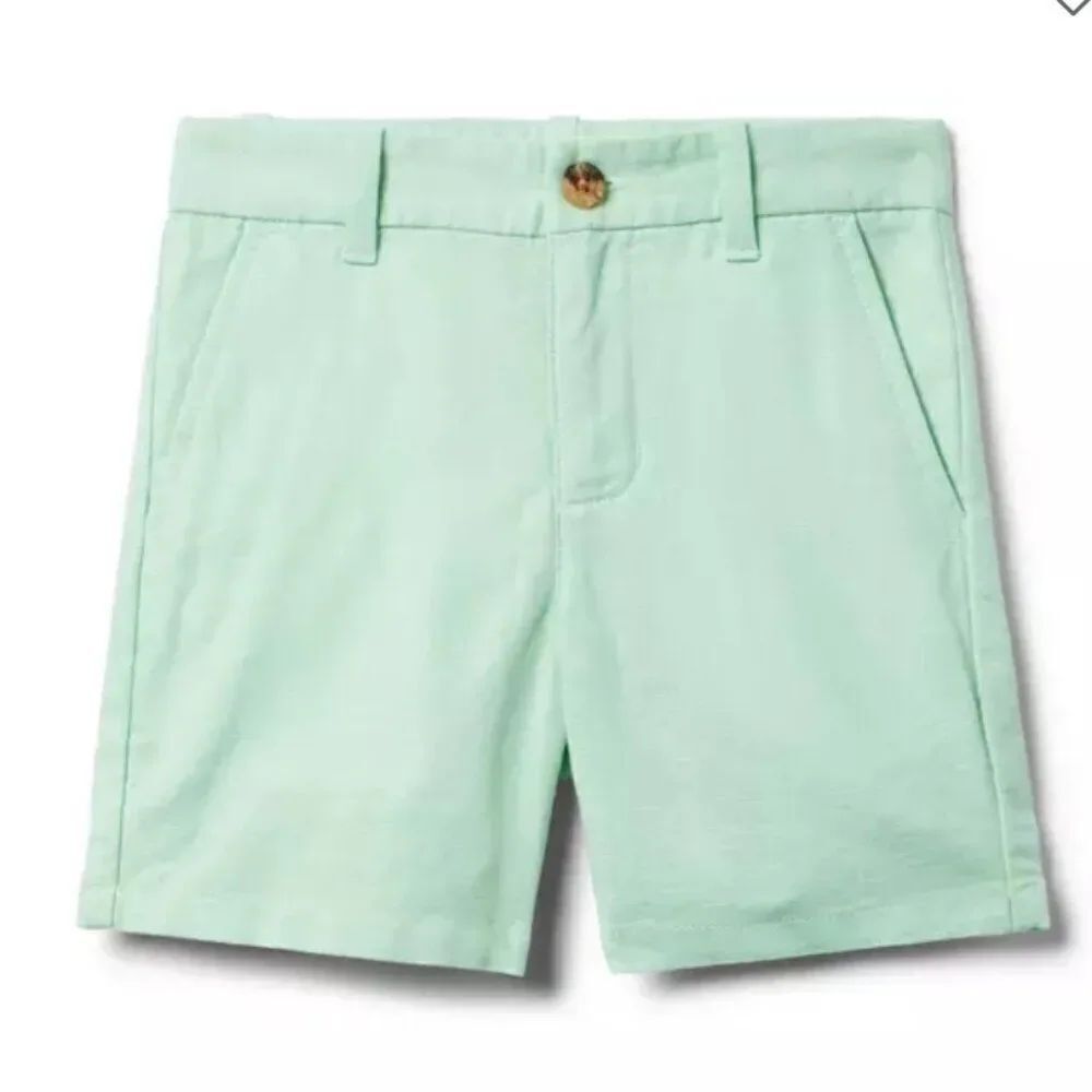 Janie and Jack 100049169 Mint green Linen-Cotton Short size 6-12 m NWT